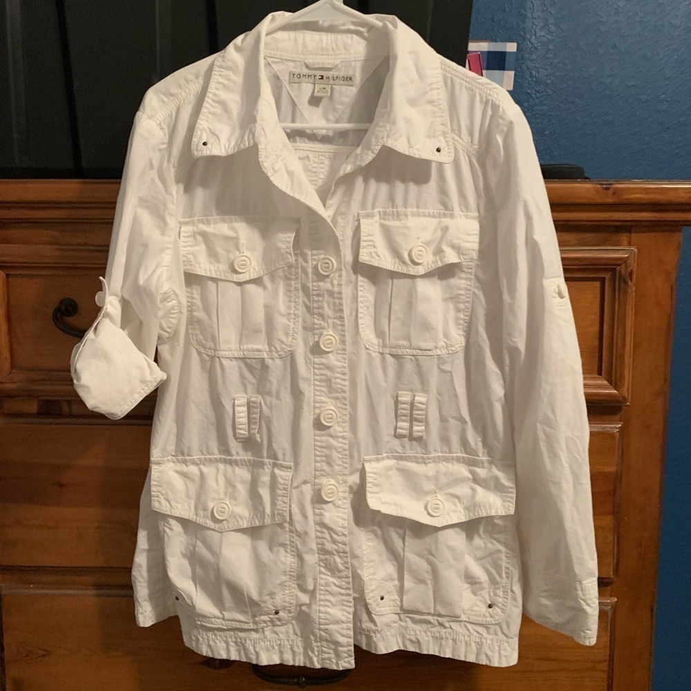Tommy Hilfiger Women’s White Jacket Size 8L